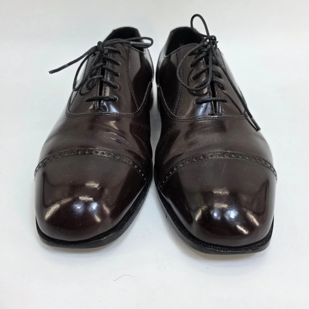 Florsheim Lexington‎ Burgundy Cap Toe Oxford Mens 9 3E Dress Shoes 17067-05